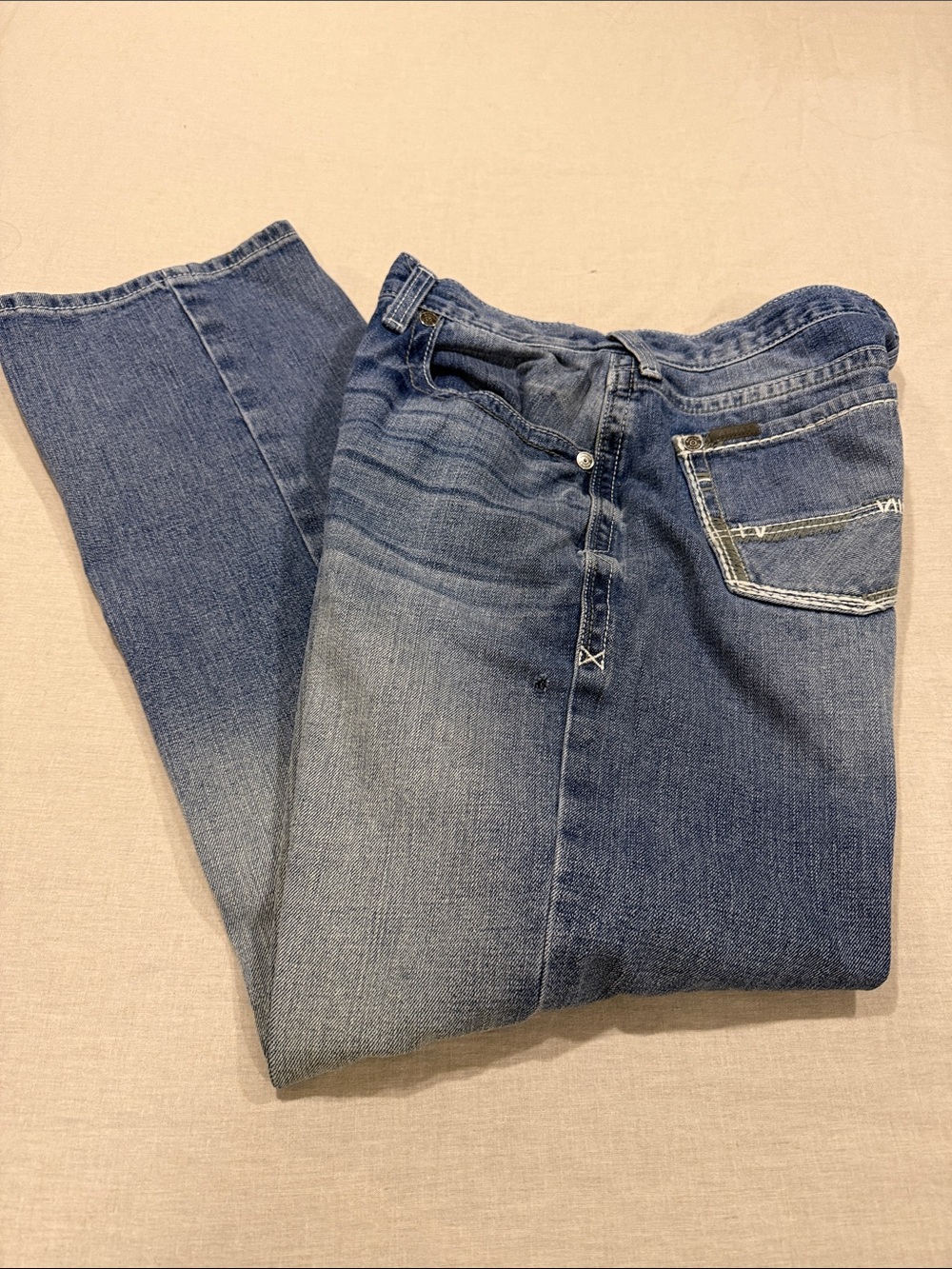 Men’s Ariat M2 Traditional Relaxed Bootcut Jeans Size 34x34 Western Denim